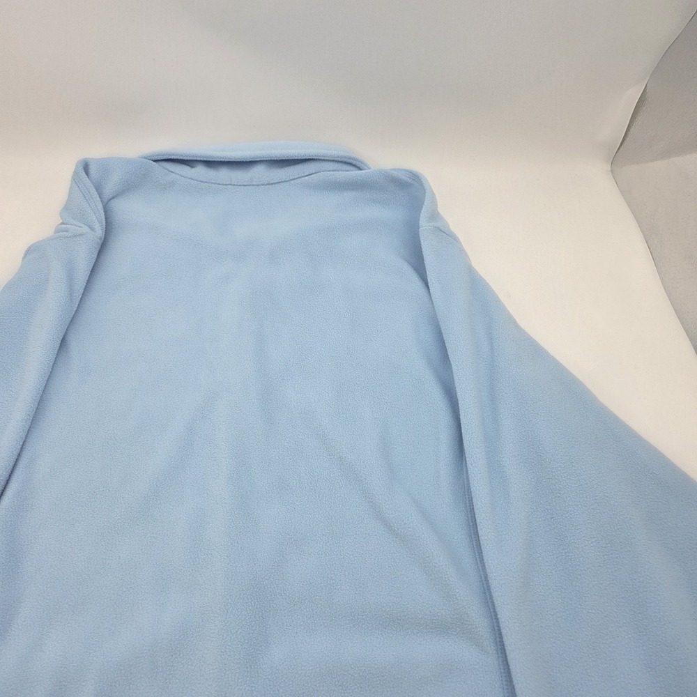 Lands' End Men's XXL 2XL Full zip Baby Blue Cotton Sweater Fleece - Picture 10 of 12